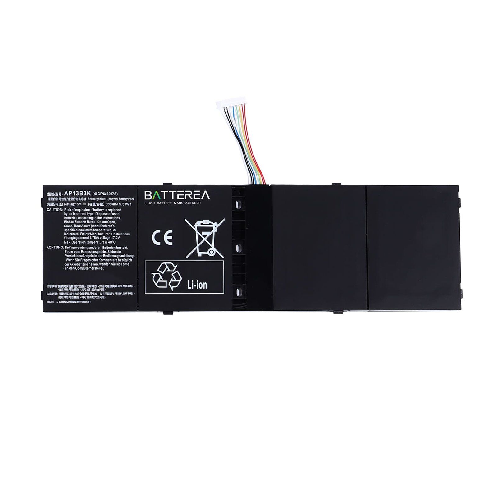 Wholesale laptop battery replacement for Acer Aspire V5-552 V5-552P V5-572 V5-573 V5-573G V7-581 R7-571 R7-571G replace for AP13B3K 15V 3560mAh 53Wh Li-polymer battery