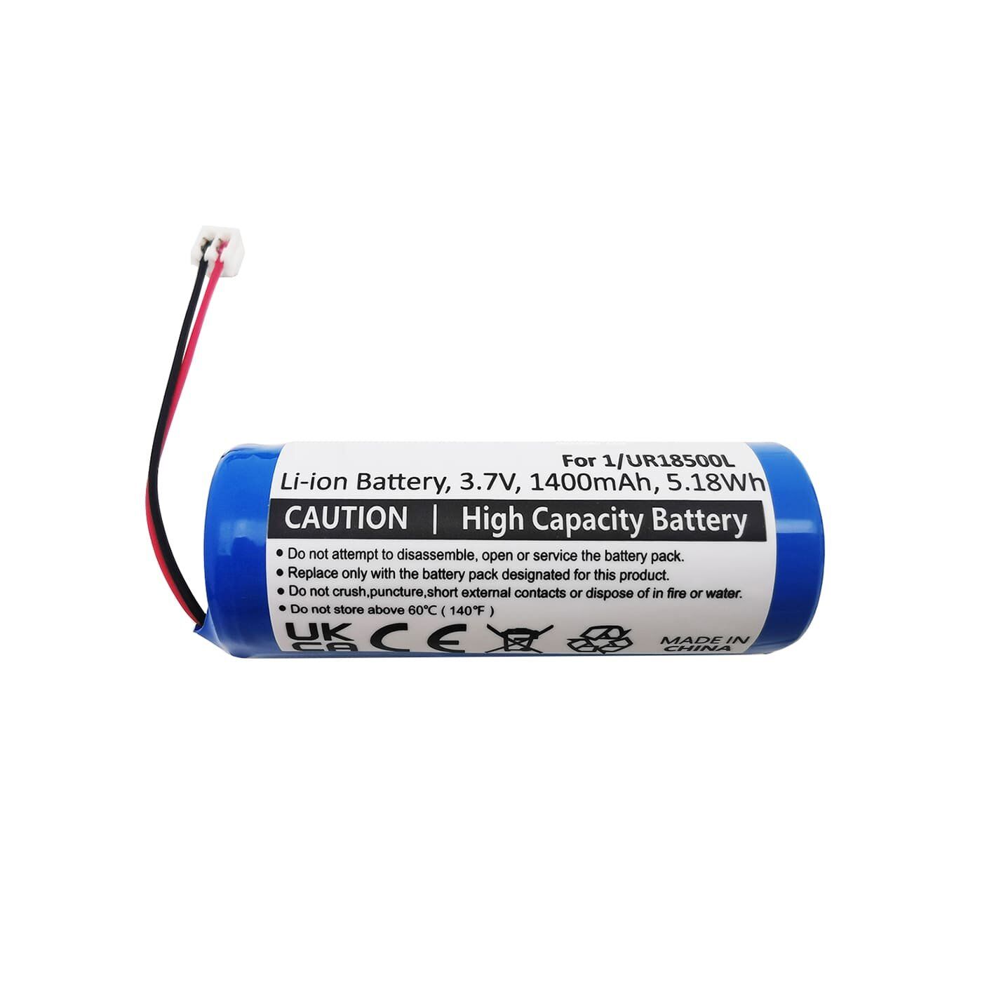 Hair trimmer battery replacement for Wella Xpert HS71 replaces 1/UR18500L Li-ion 3.7V 1400mAh