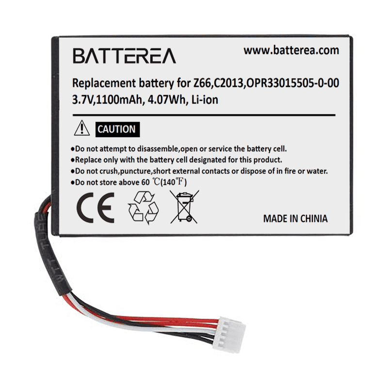 barcode scanner battery for opticon opr 3301, opl 3301,opl 3301i,replaces z66, c2013,opr33015505 0 00, 3.7v,1100mah,4.07wh, li ion